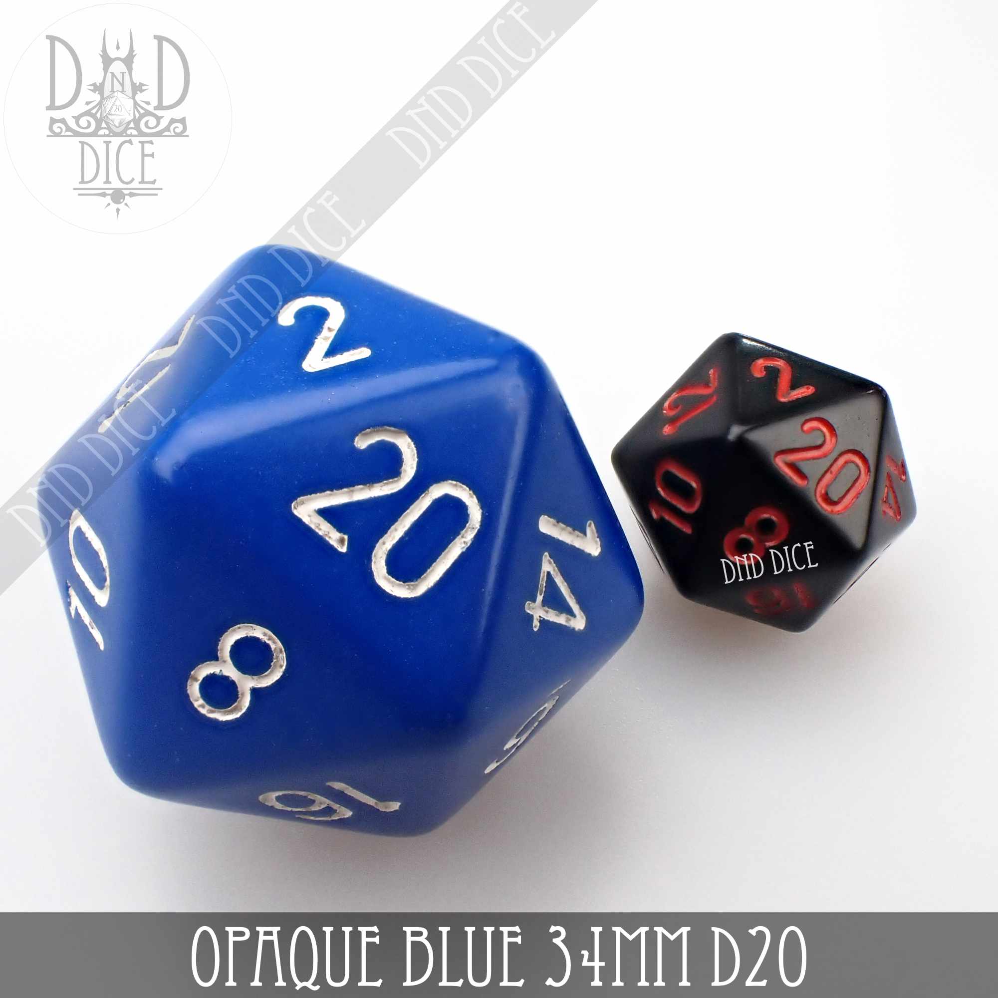 Single Opaque Blue d20 – Awesome Dice