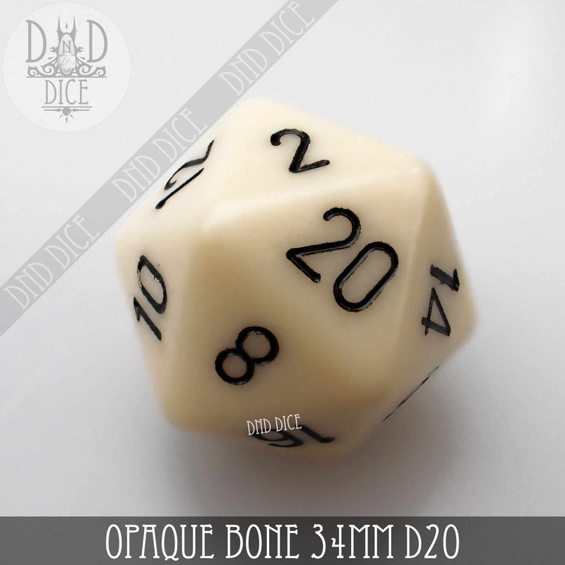 Opaque 34mm D20's (13 Colors)