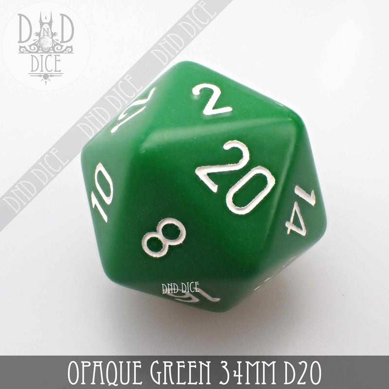 Opaque 34mm D20's (13 Colors)