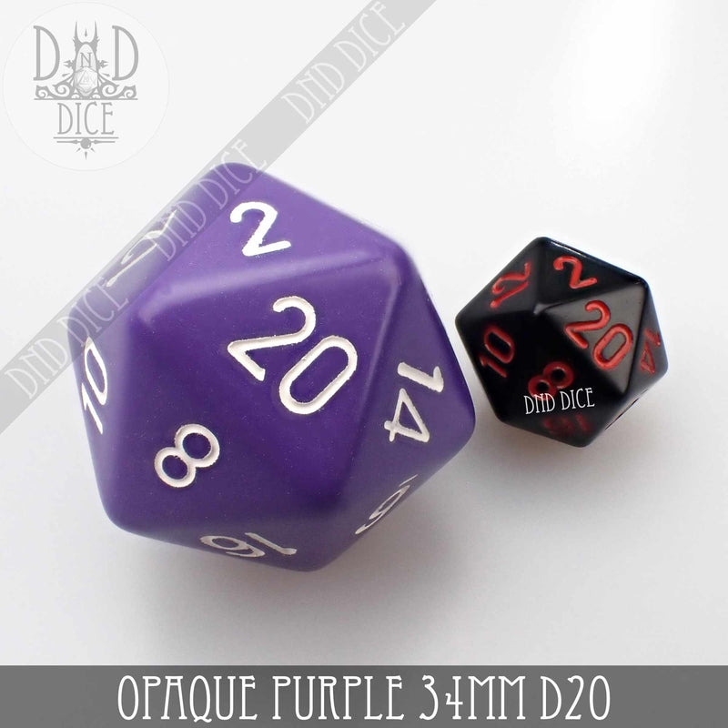Opaque 34mm D20's (13 Colors)