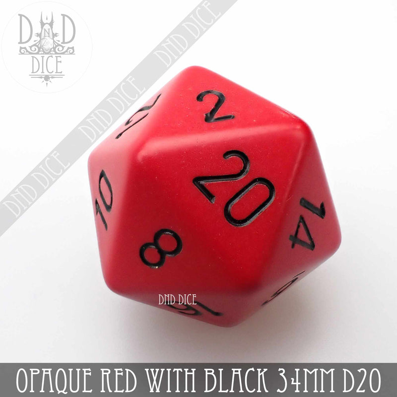Opaque 34mm D20's (13 Colors)