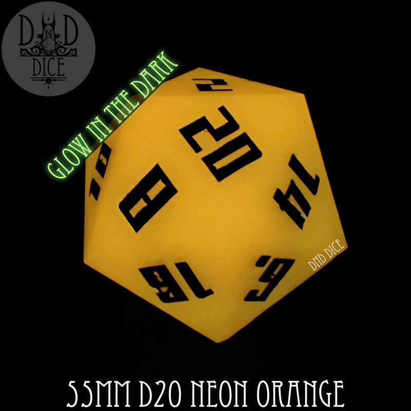 55mm D20 - Neon Orange (Glow)