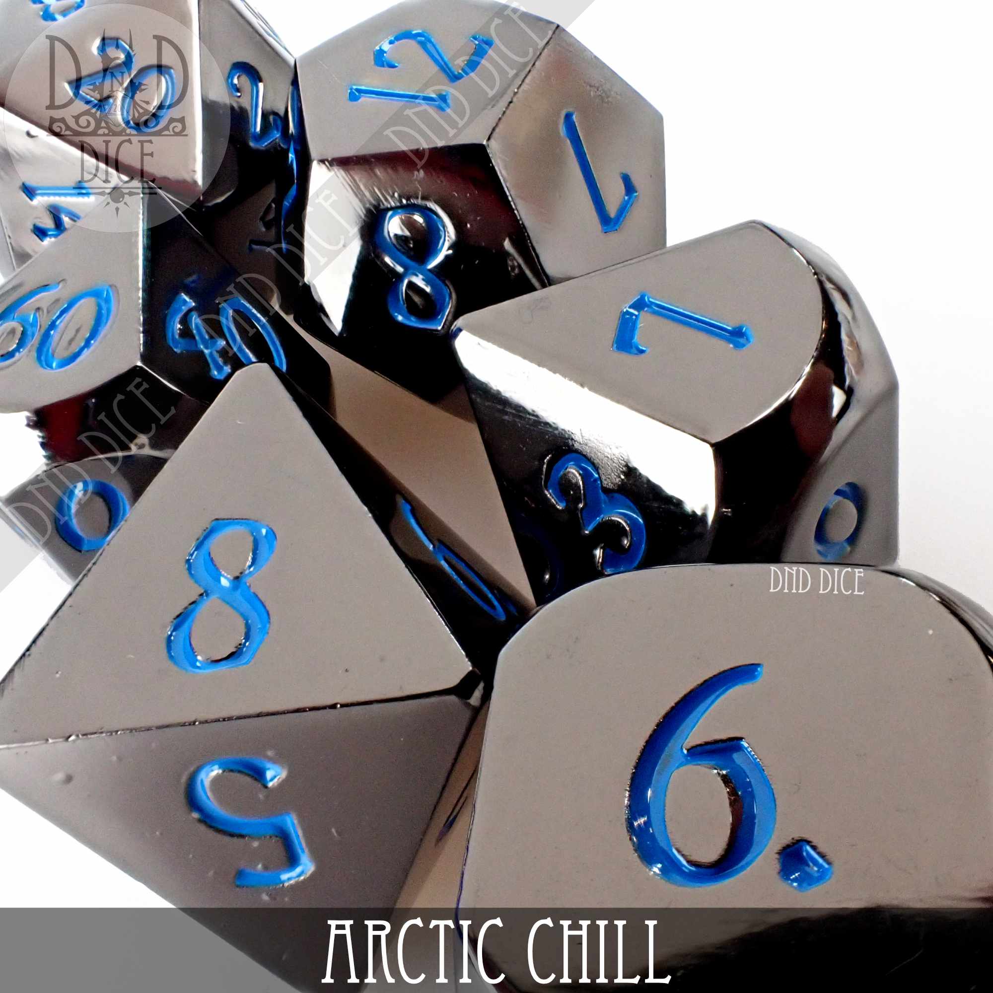 Arctic Chill Metal Dice Set