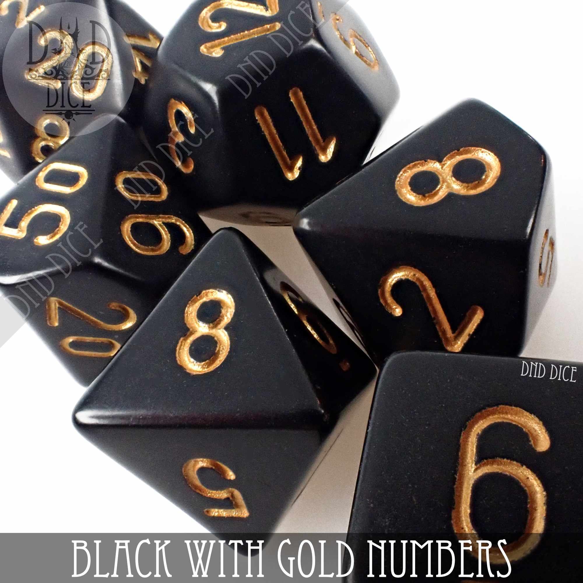 Black with Gold Numbers Build Your Own Set