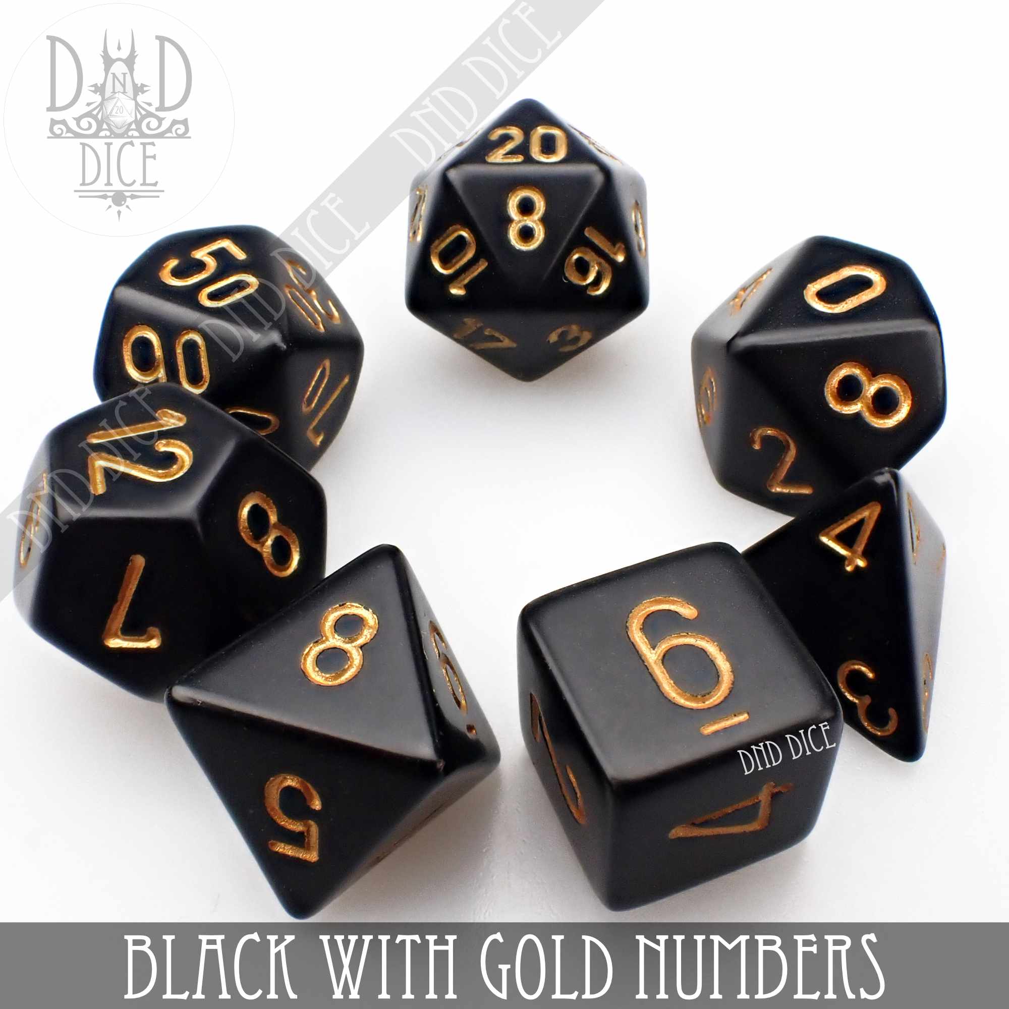 Black with Gold Numbers Build Your Own Set