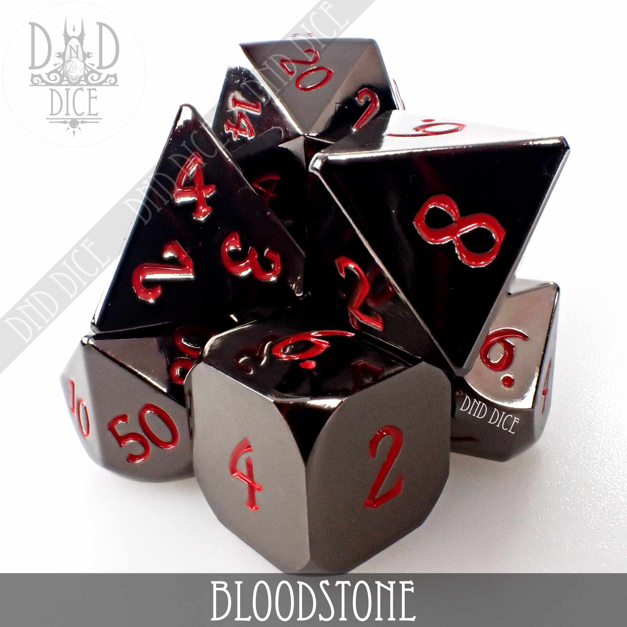 Bloodstone Metal Dice Set