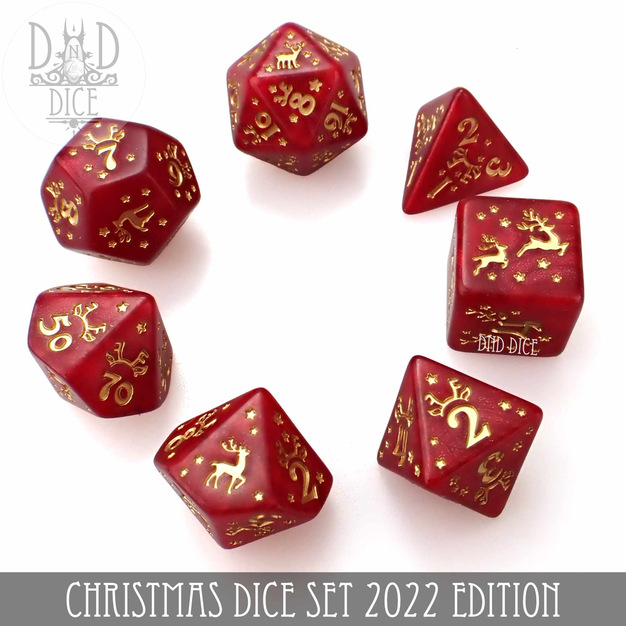 Set De 7 Dés Métalliques Pour D&D - D4, D6, D8, D10, D12, D20 Avec Sac - 5