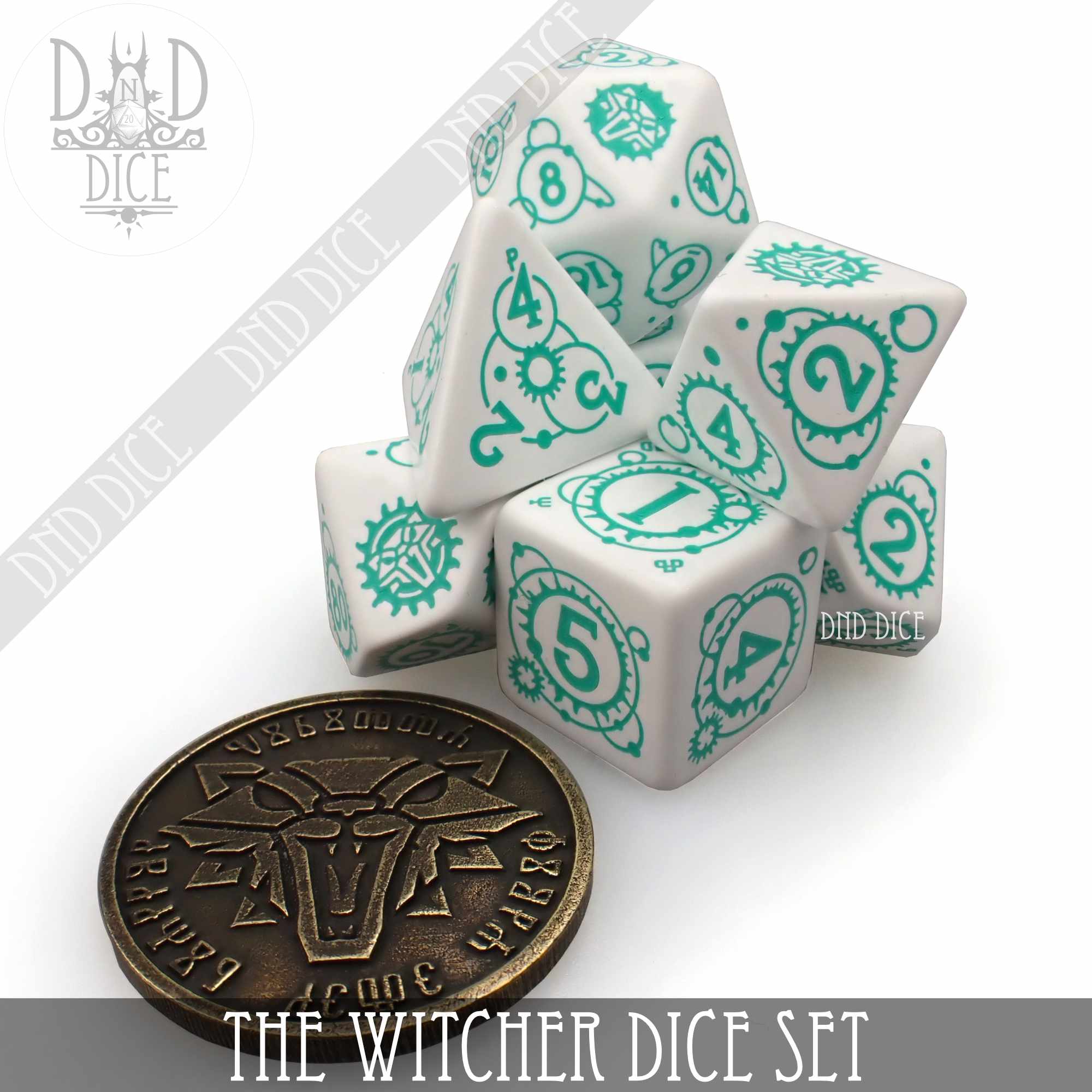 The Witcher Dice Set and Coin - Ciri