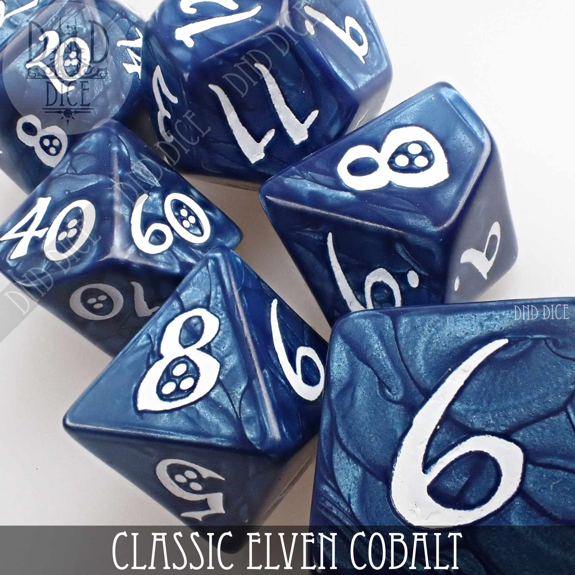 Classic Elven Cobalt Dice Set