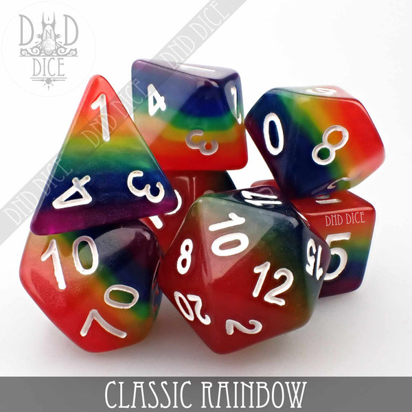 Classic Rainbow Dice Set