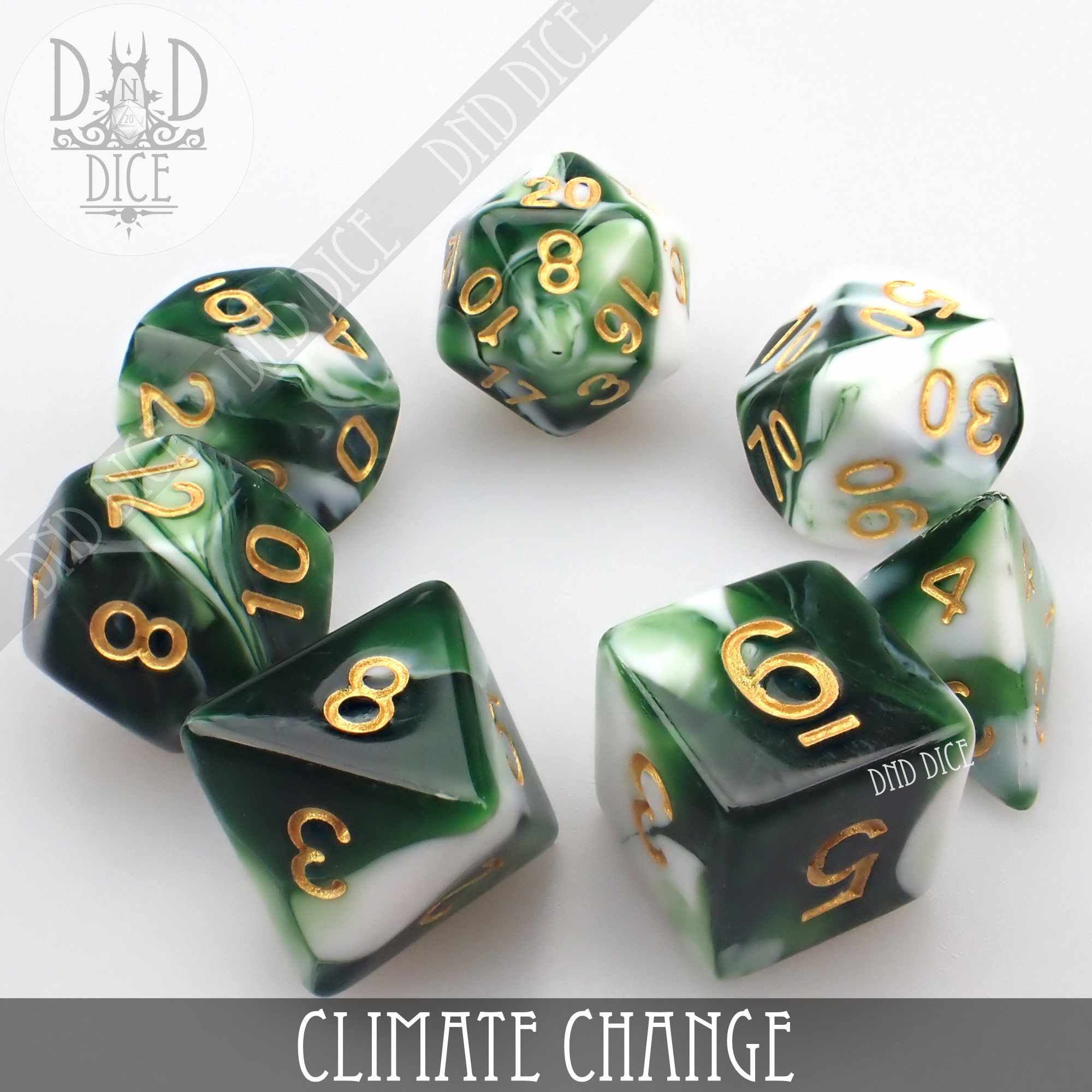 Climate Change 7 or 11 Dice Set