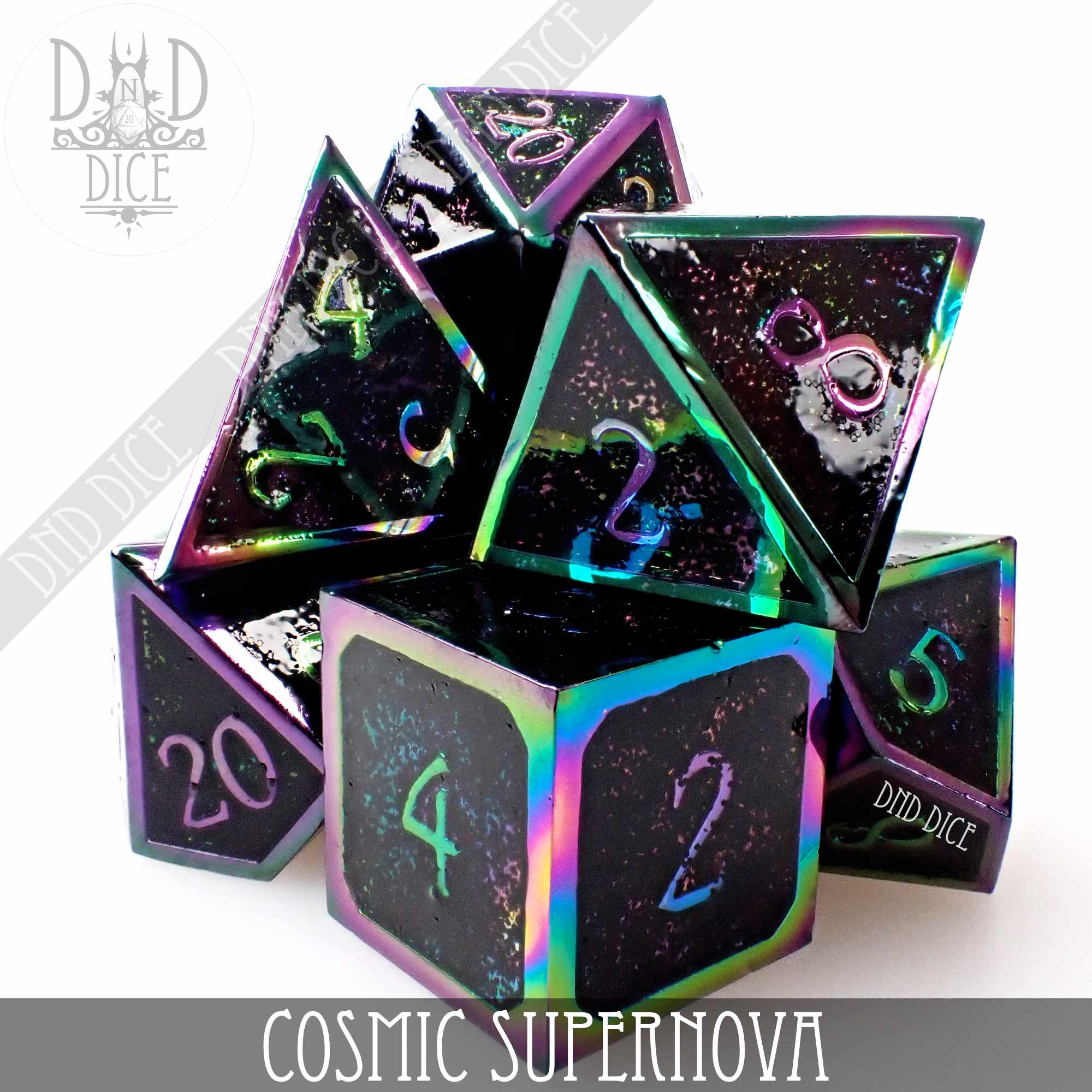 Cosmic Supernova Metal Dice Set