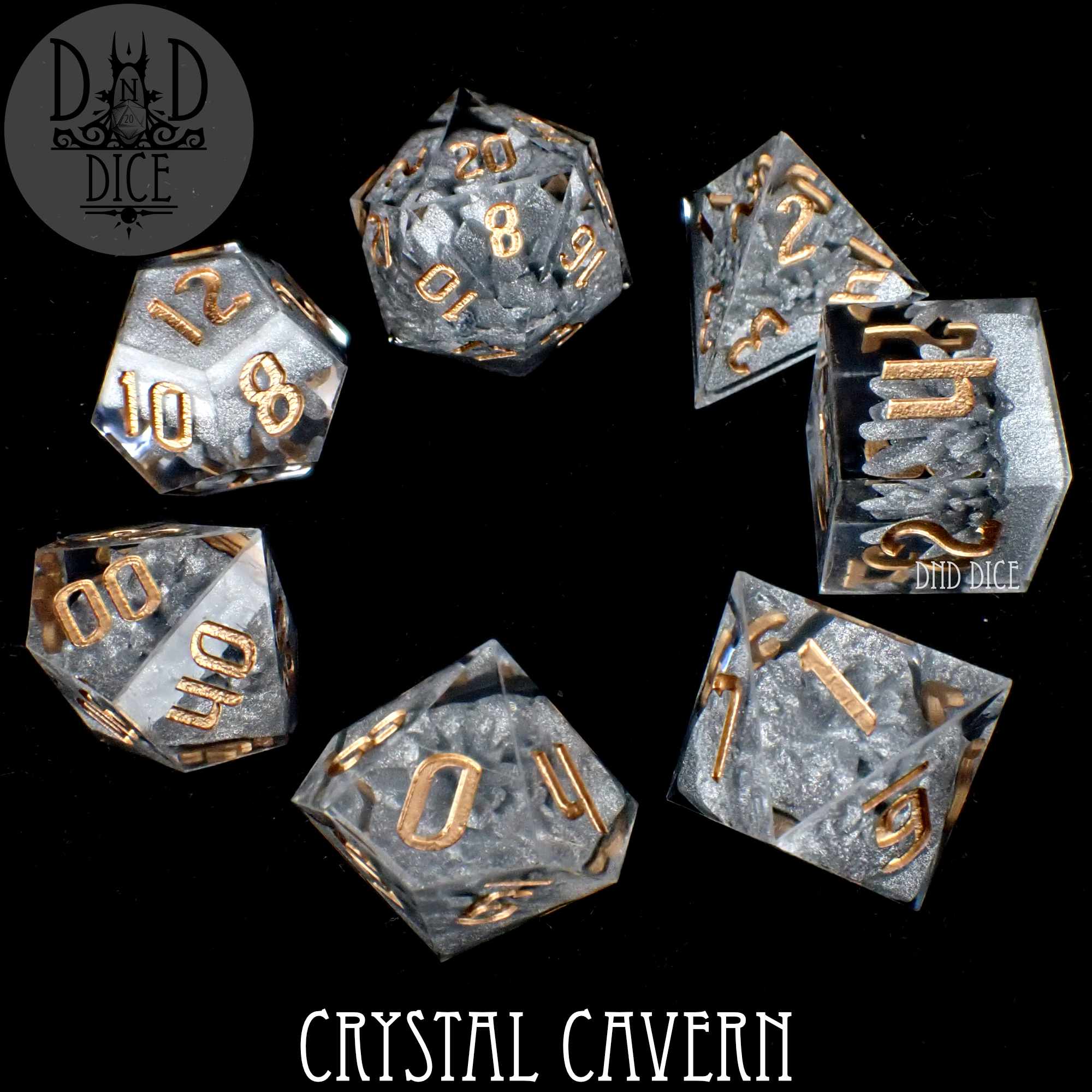 Crystal Cavern Handmade Dice Set