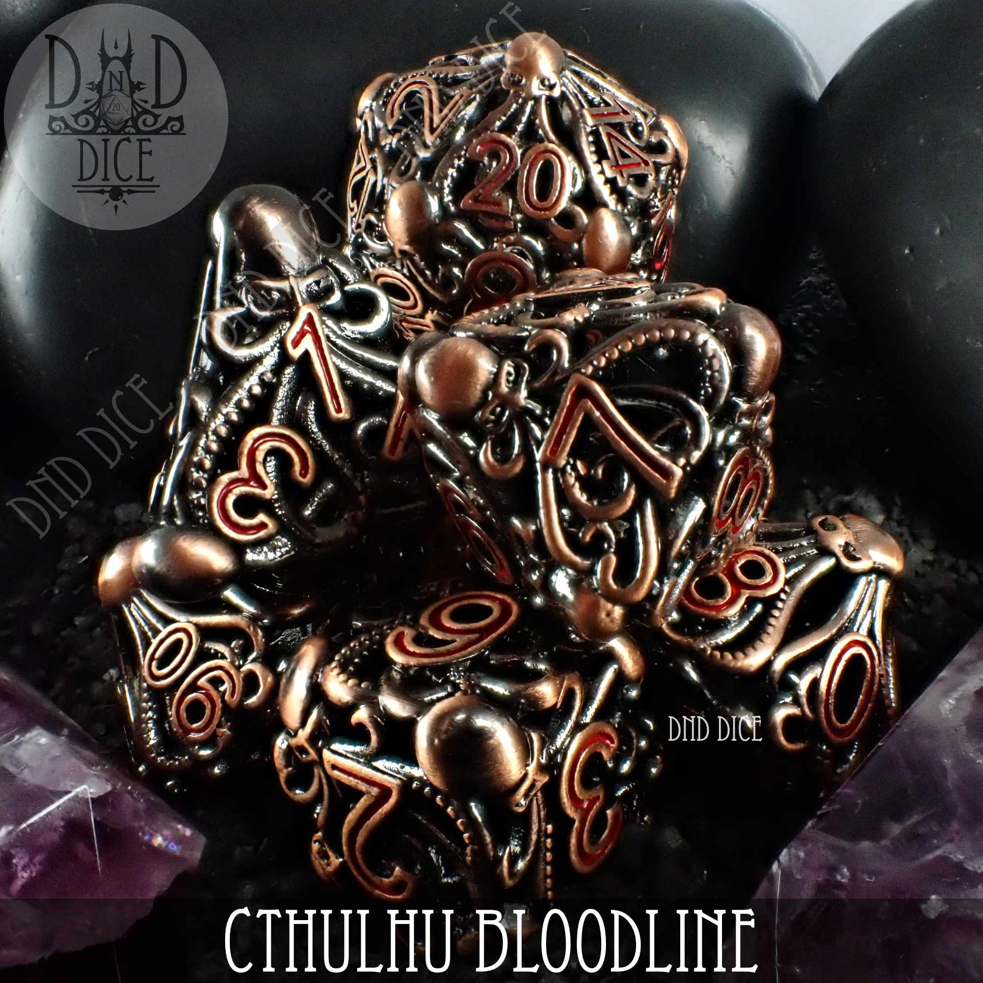 Cthulhu Bloodline Metal Dice Set (Gift Box)