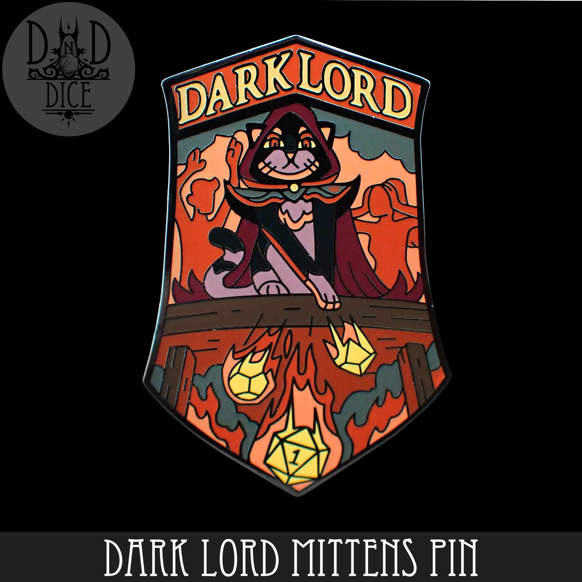 Dark Lord Mittens Enamel Pin