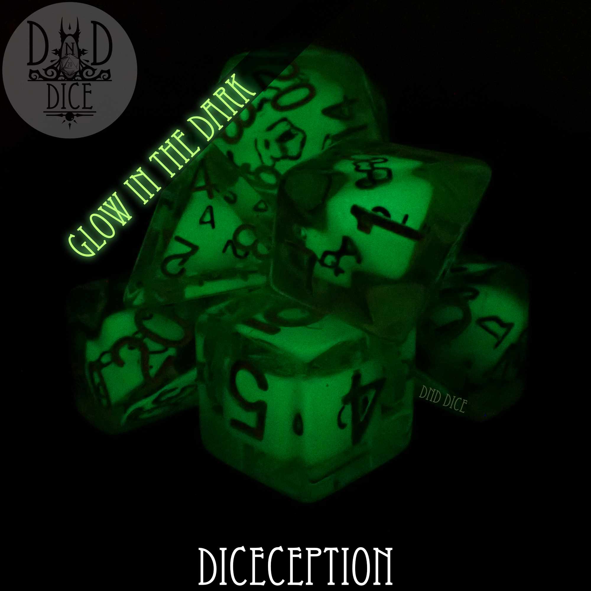 Diceception Glow in the Dark Dice Set