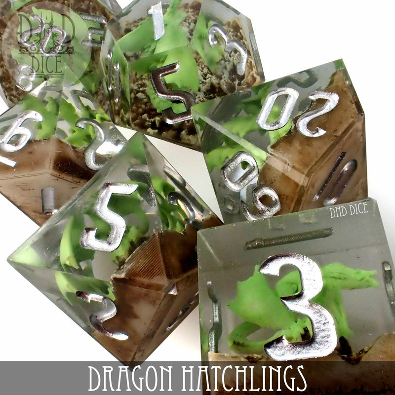 Dragon Hatchlings Handmade Dice Set