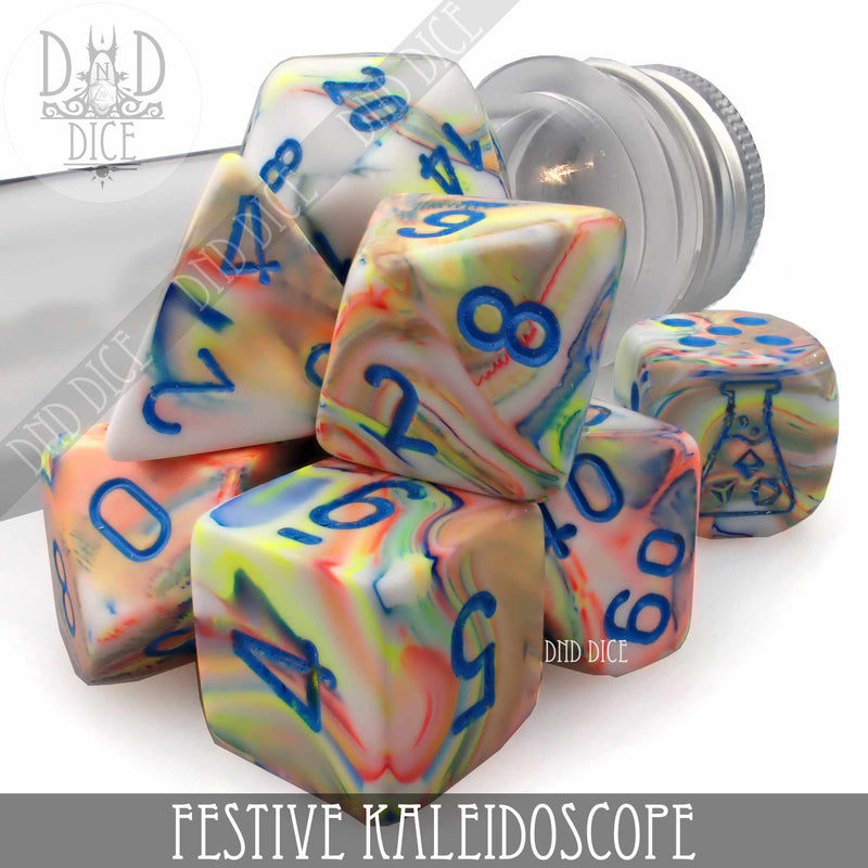 Festive Kaleidoscope 8 Dice Set (Lab 5)