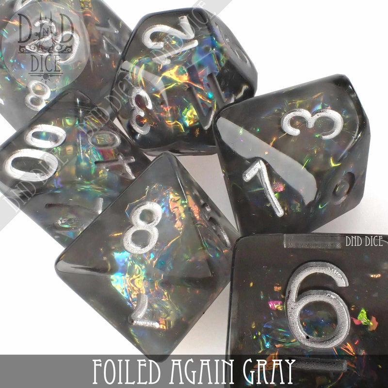 Foiled Again Gray Dice Set