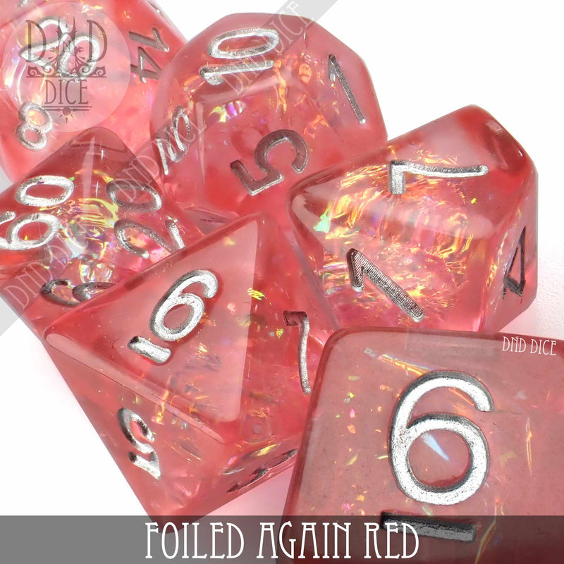 Foiled Again Red Dice Set