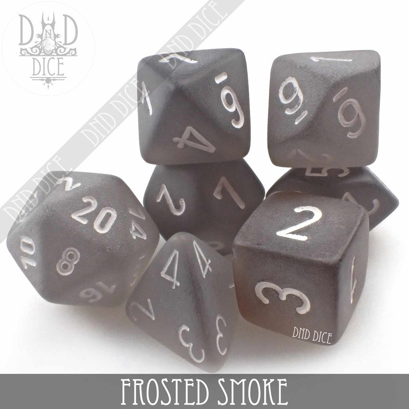 Frosted Smoke Dice Set