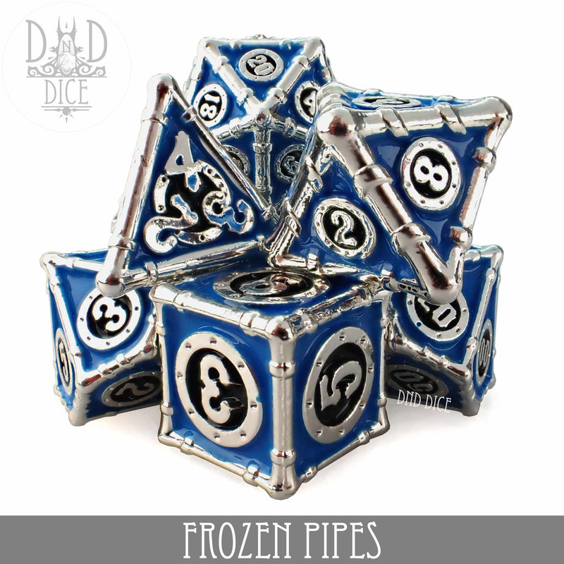 Frozen Pipes Metal Dice Set