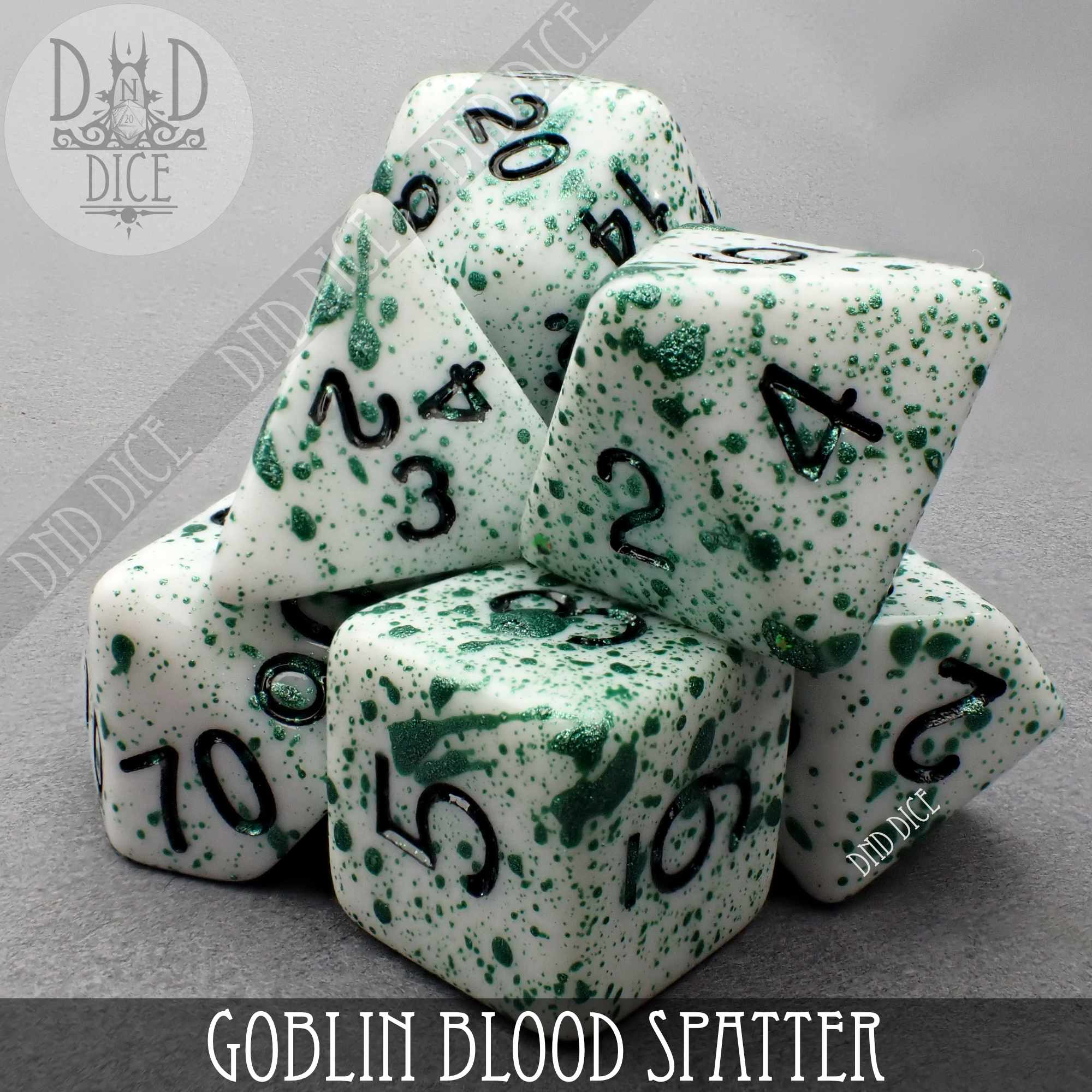 Goblin Blood Spatter Dice Set