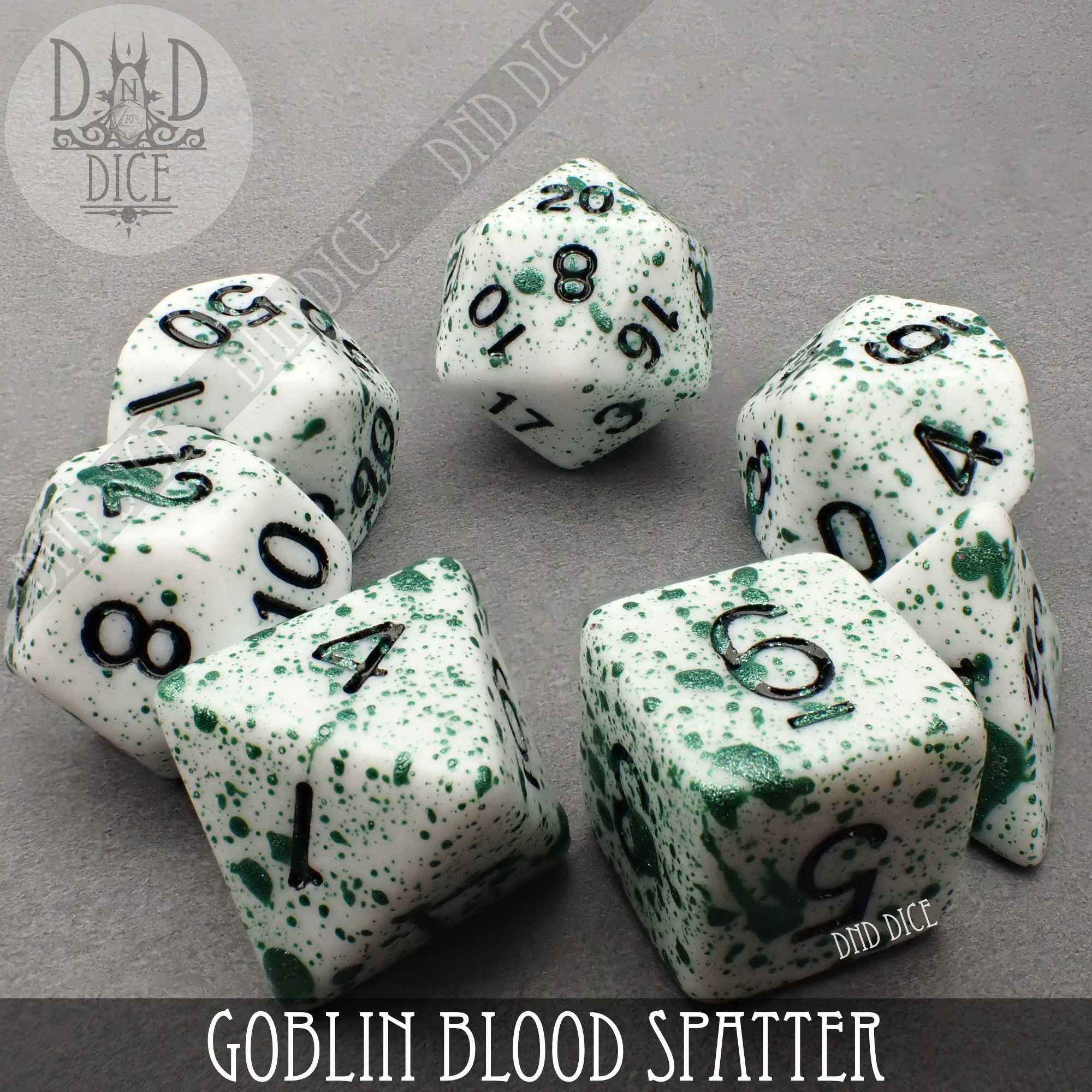Goblin Blood Spatter Dice Set