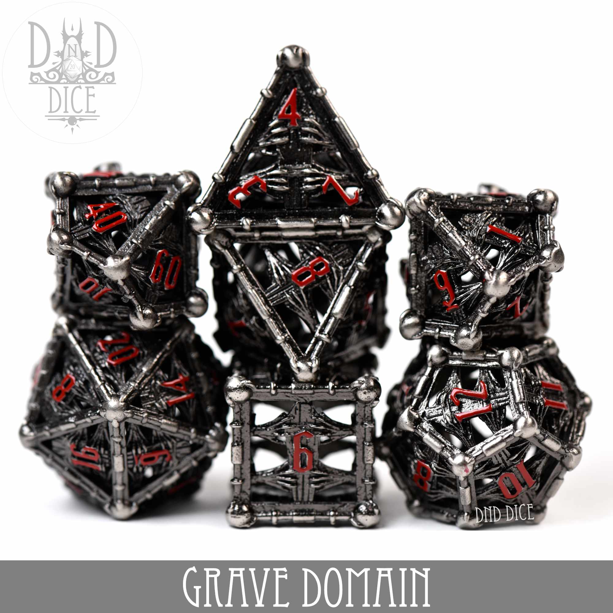 Metal Dwarven | buy Silver Ornate Dice Set (7) | Q Workshop