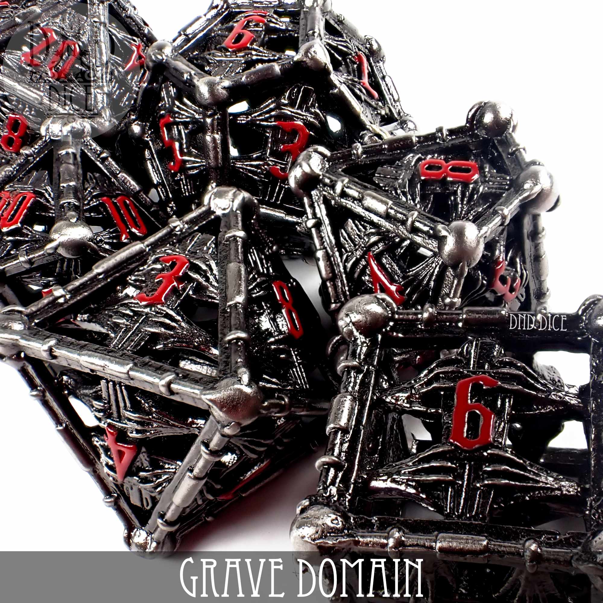 Grave Domain Hollow Metal Dice Set (Gift Box)