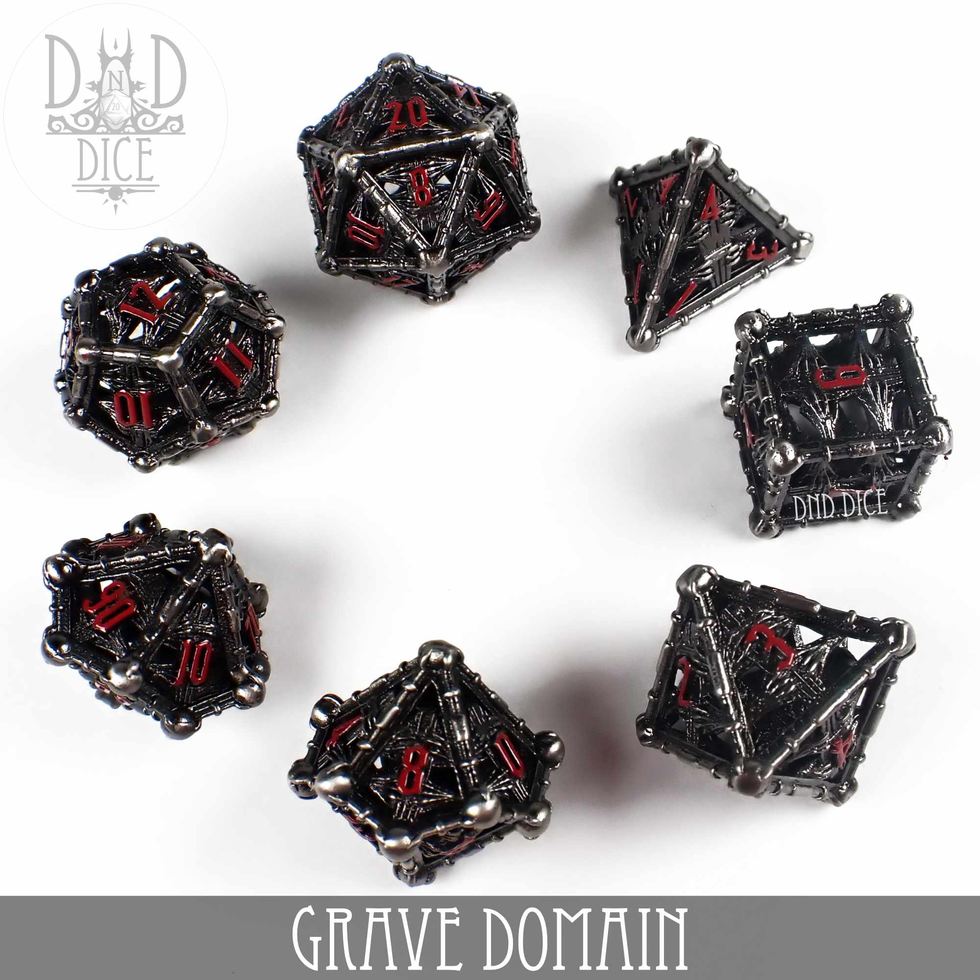 Grave Domain Metal Dice Set (Gift Box)