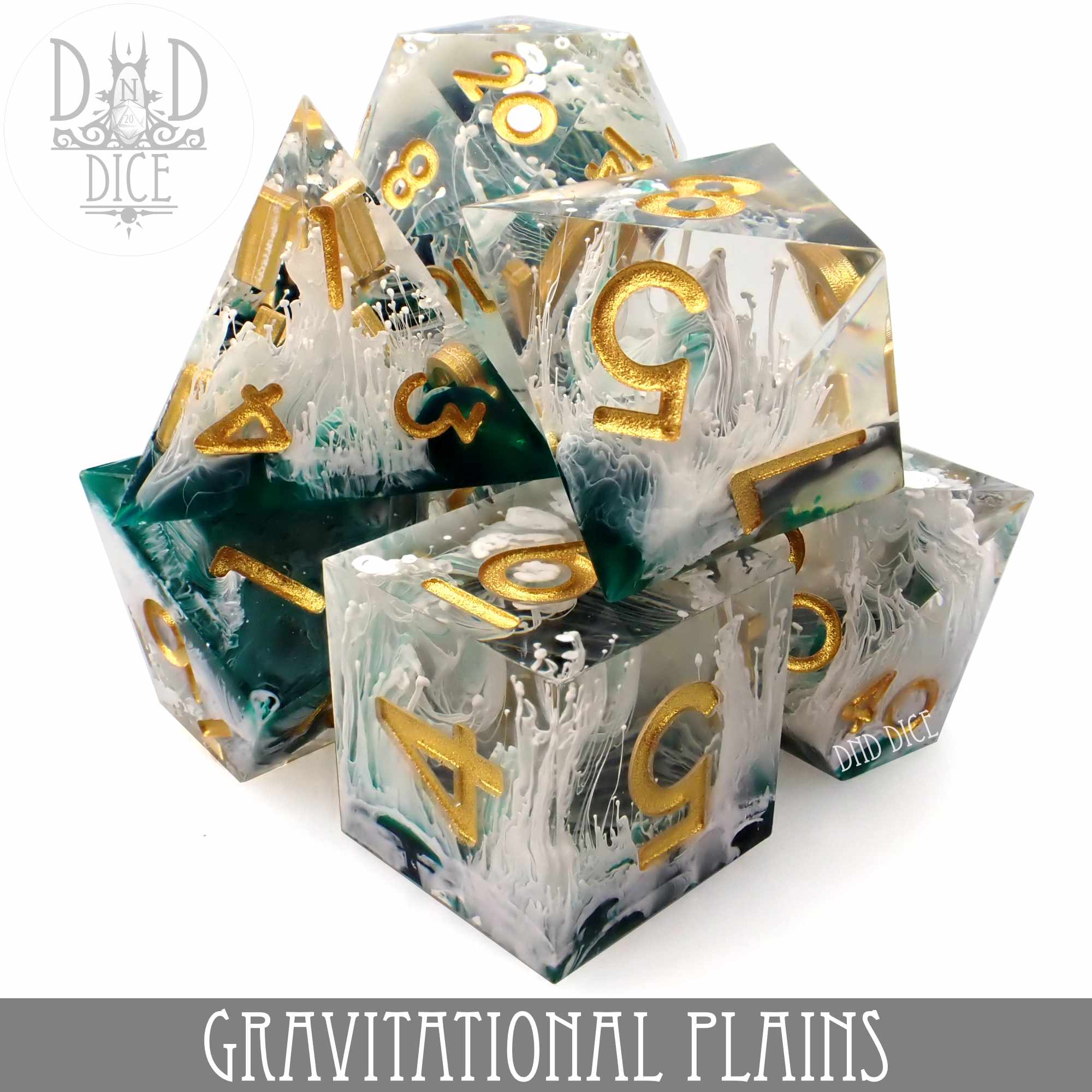 Gravitational Plains Handmade Dice Set
