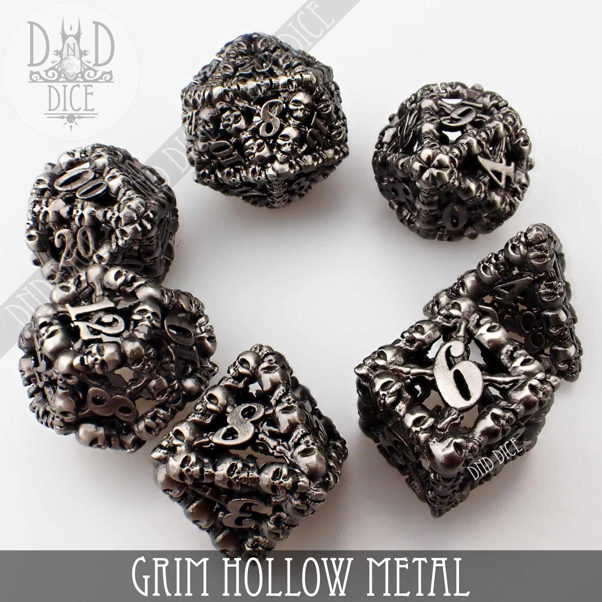 Grim Hollow Metal Dice Set (Gift Box)