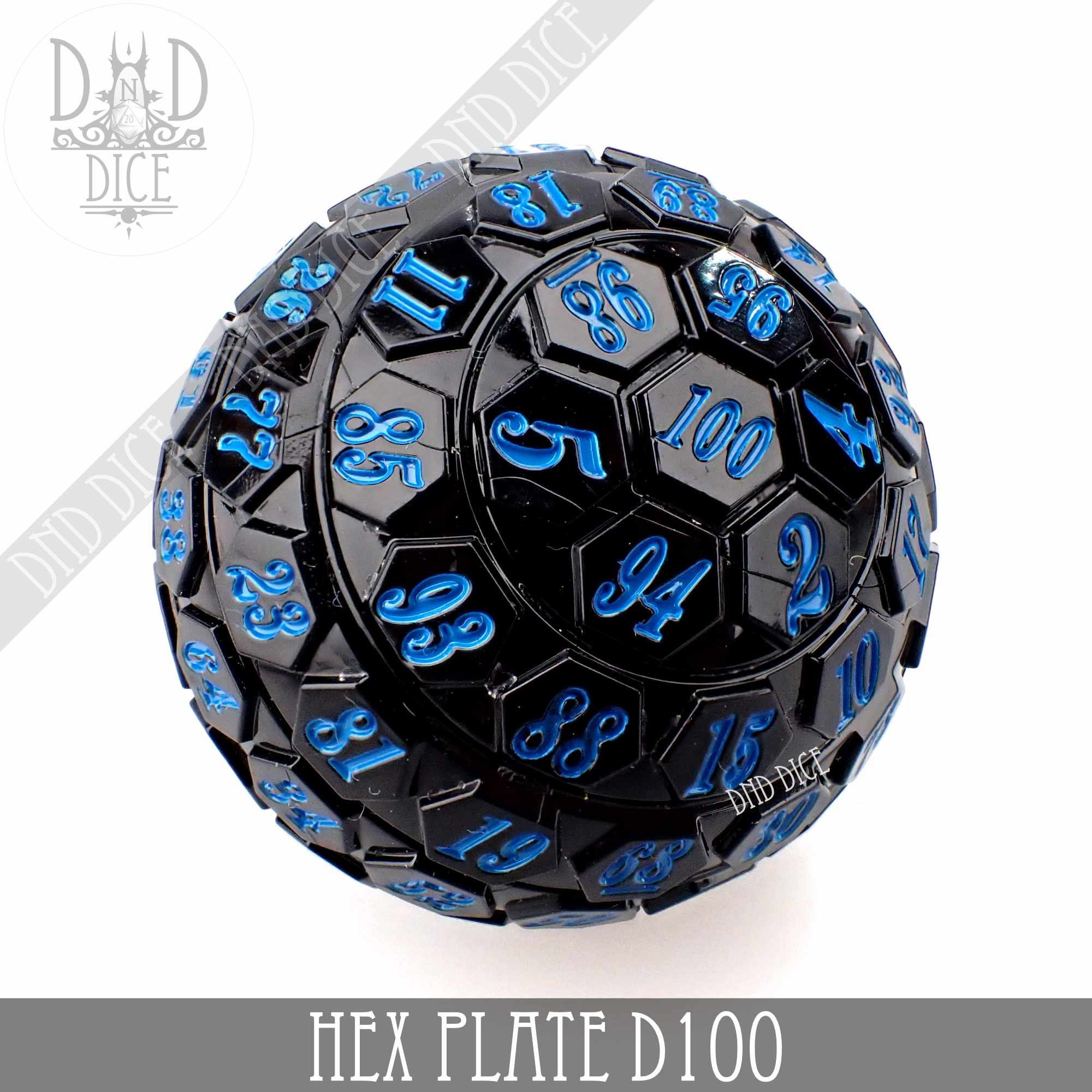 Hex Plate D100 Black With Blue (45mm)