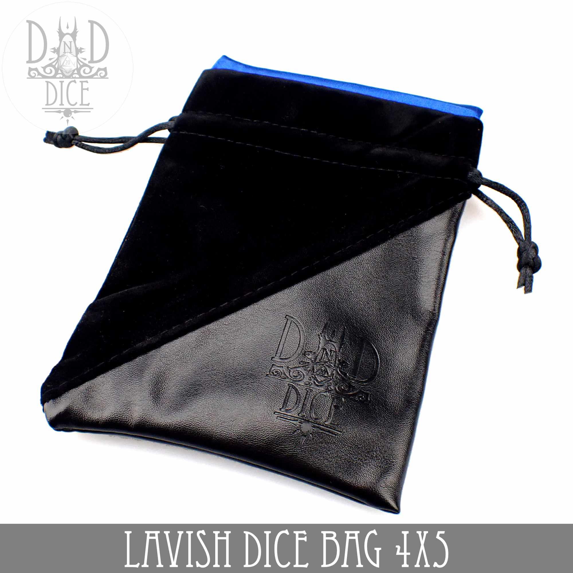 Premium Velvet Dice Bags, Black Velvet with Satin Lining