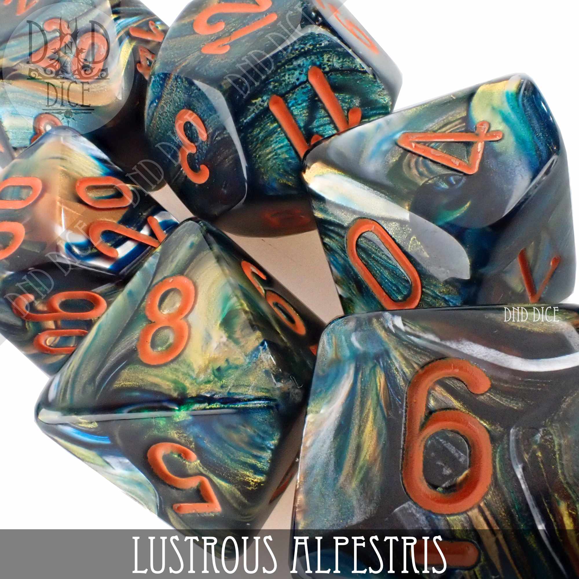 Lustrous Alpestris 8 Dice Set (Lab 5)