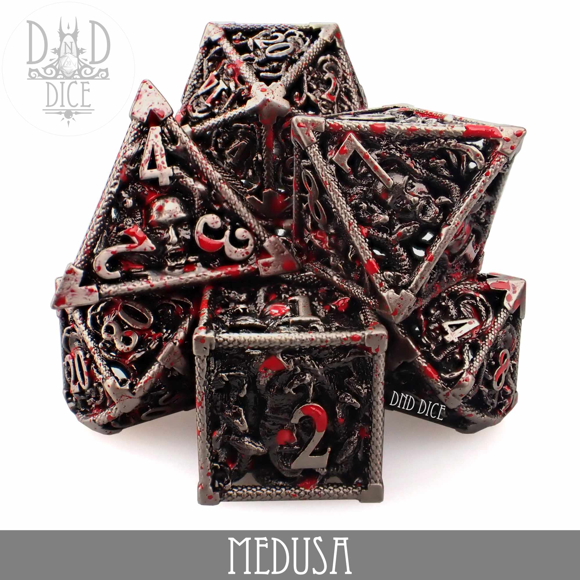 Medusa Metal Dice Set (Gift Box)