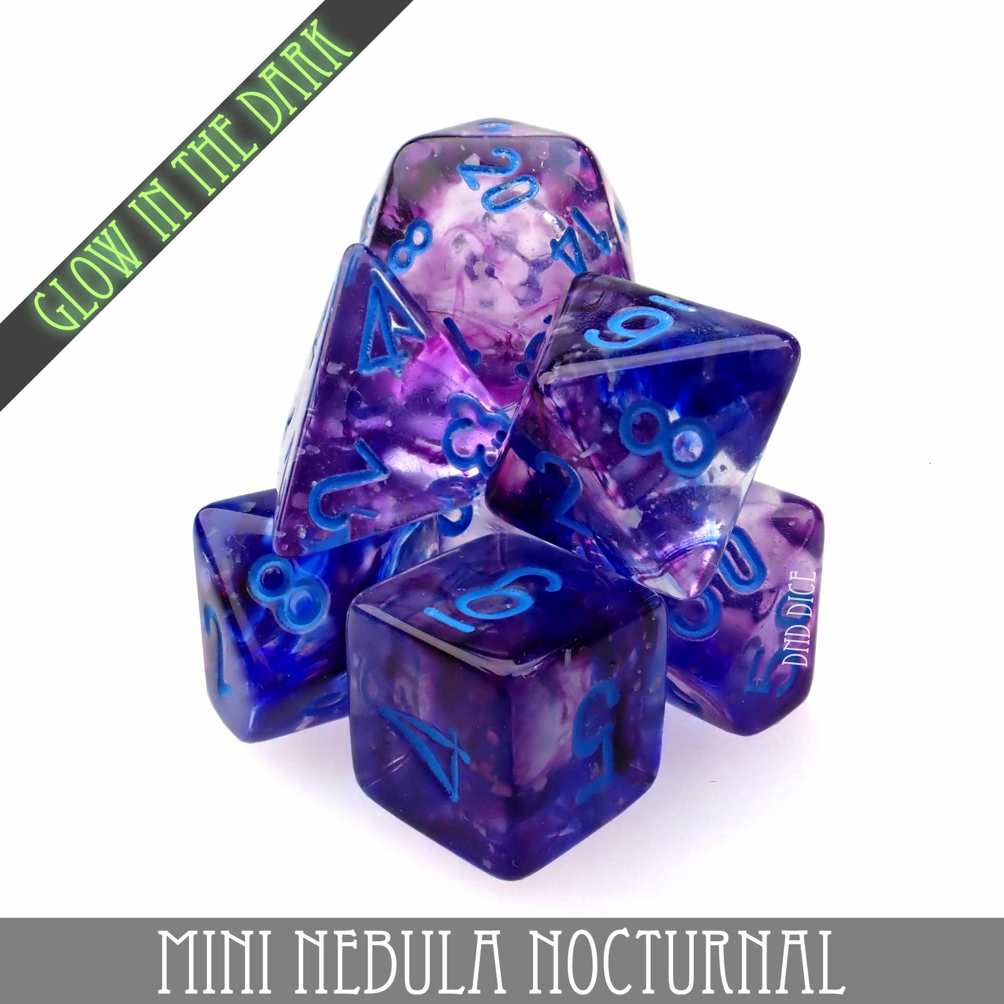 Mini Nebula Nocturnal Dice Set (10mm)
