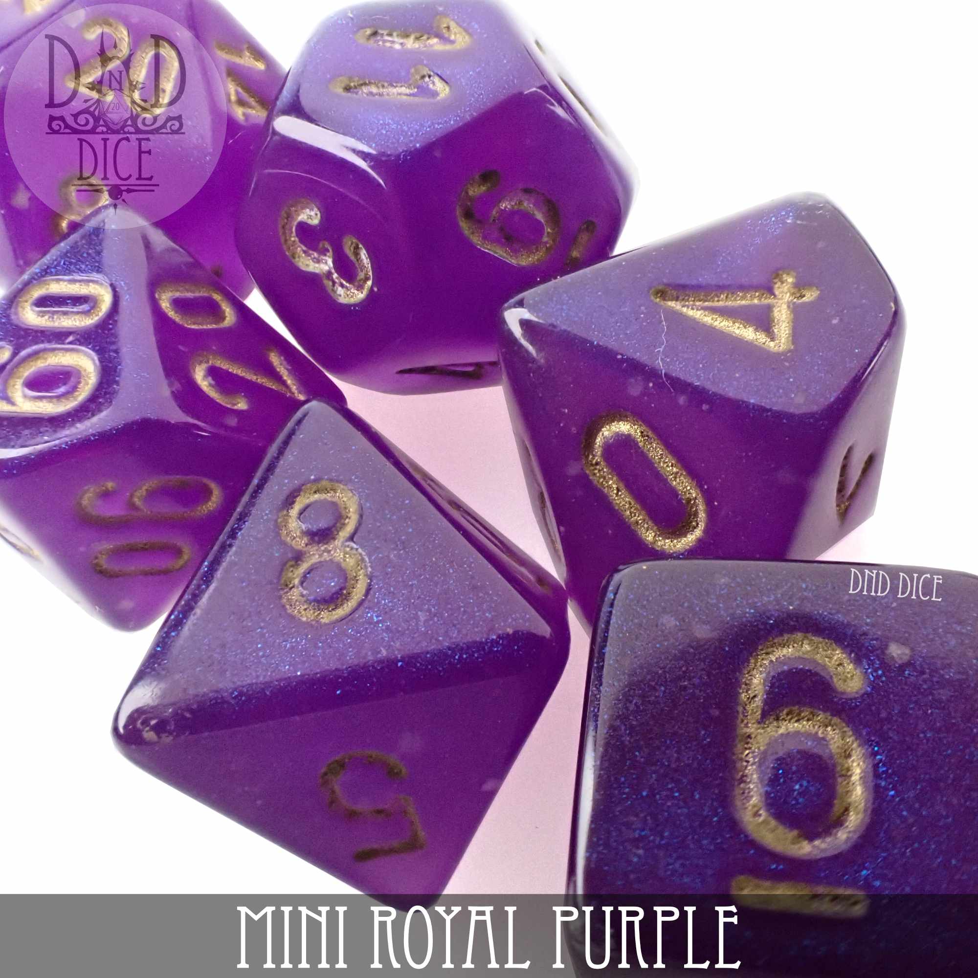 Mini Royal Purple Dice Set (10mm)