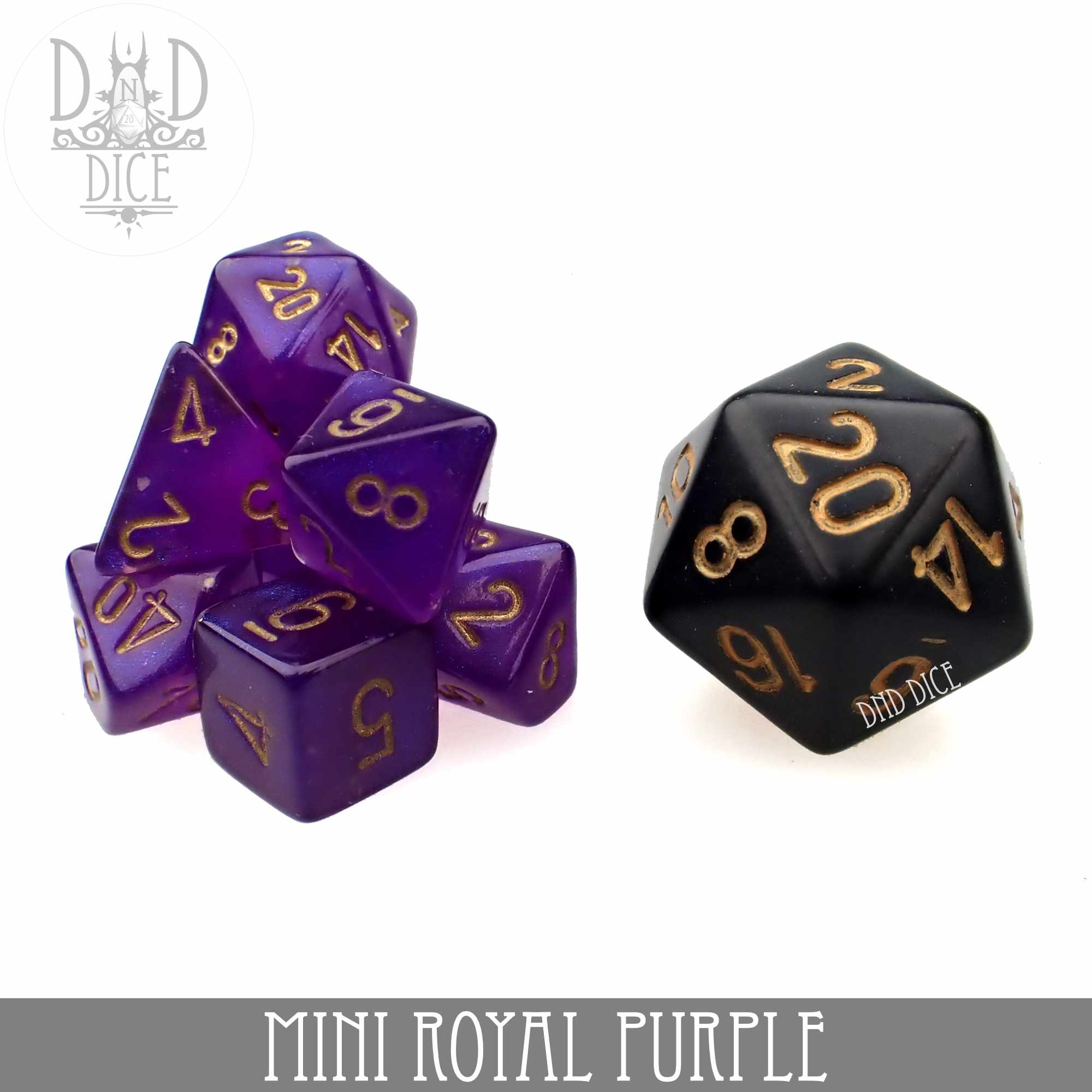 Mini Royal Purple Dice Set (10mm)