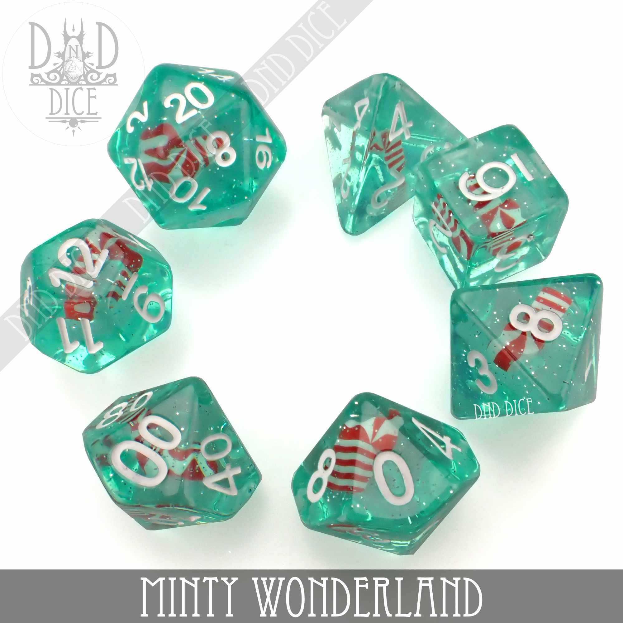 Minty Wonderland Dice Set