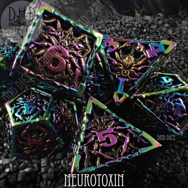 Neurotoxin Hollow Metal Dice Set (Gift Box)