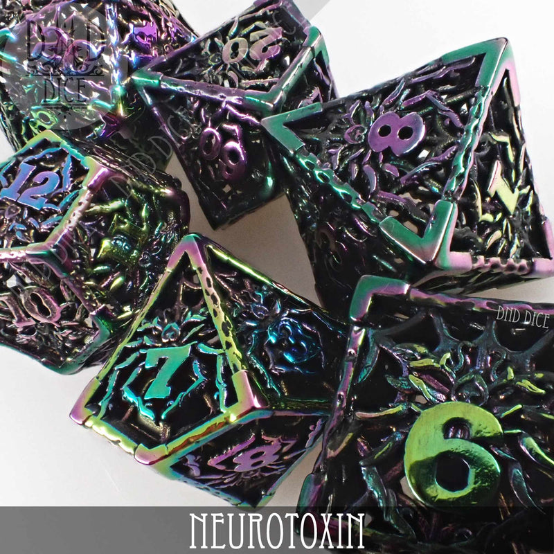 Neurotoxin Hollow Metal Dice Set (Gift Box)
