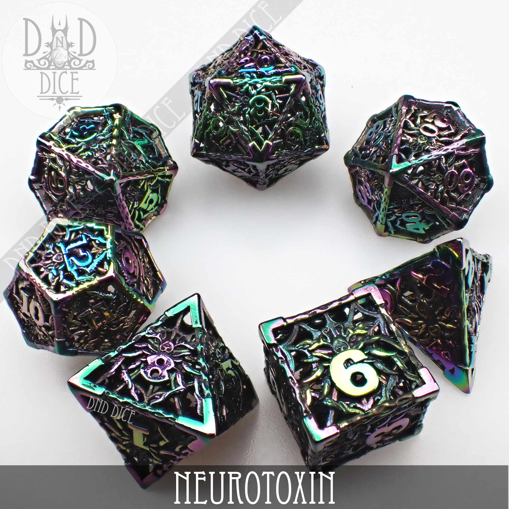 Neurotoxin Spider Hollow Metal Dice Set | Gift Box Included | DND Halloween | DND DICE selling