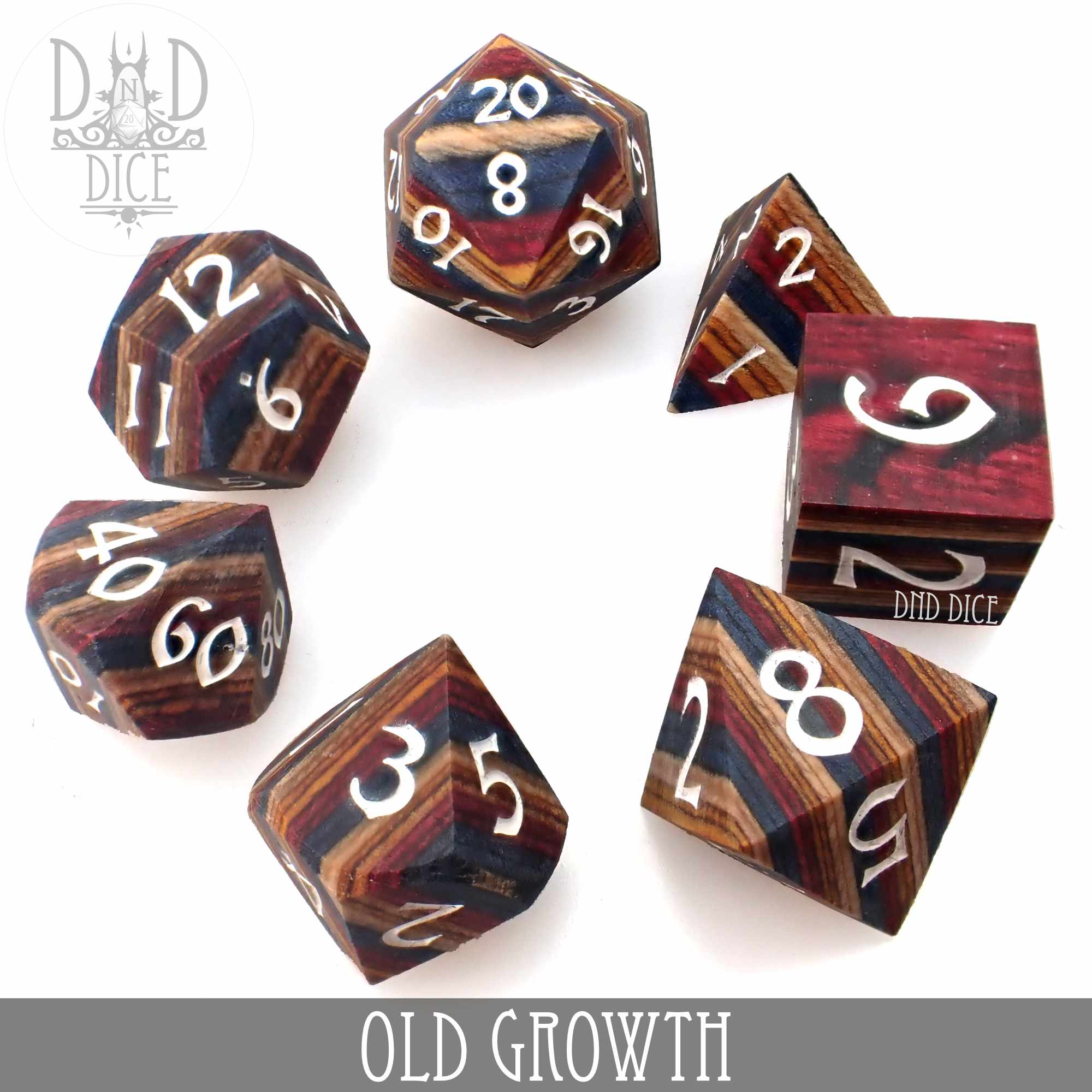 Old Growth Wood Dice Set (Gift Box)