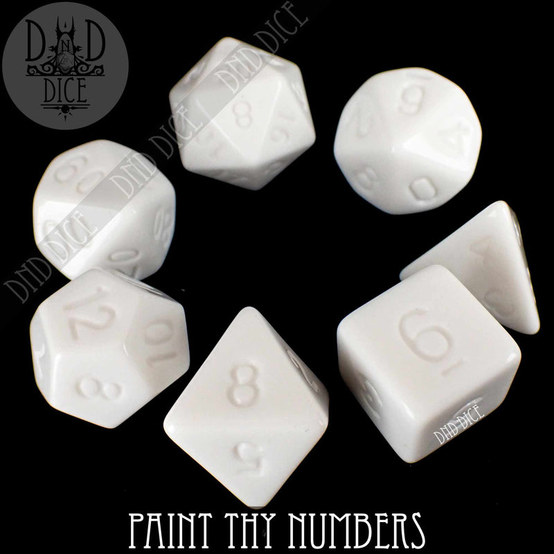 Paint Thy Numbers Dice Set - 2 Colors
