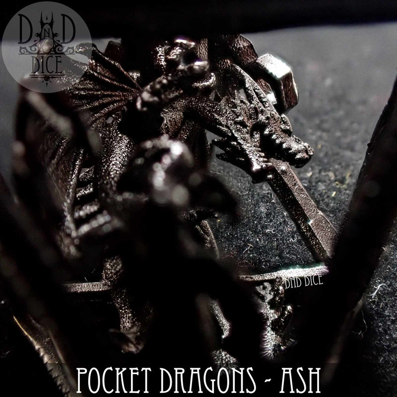 Pocket Dragons - Ash Metal Dice Set (Gift Box)