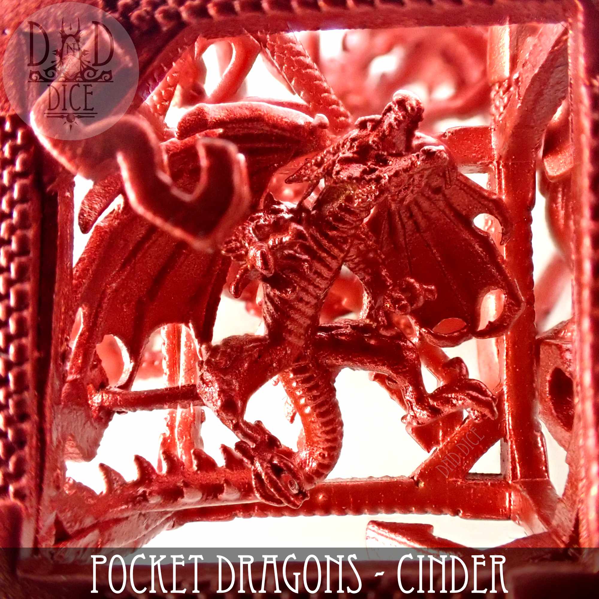 Pocket Dragons - Cinder Metal Dice Set (Gift Box)