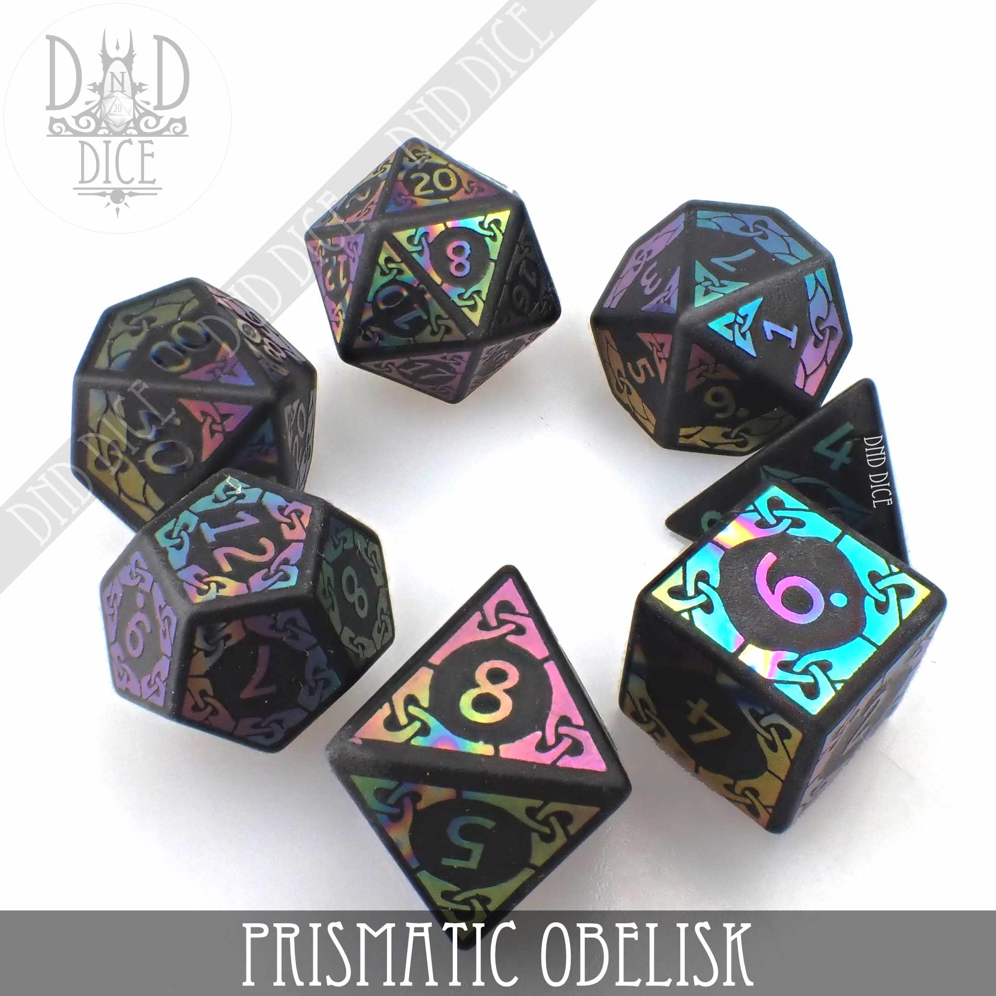 Prismatic Obelisk Obsidian Dice Set (Gift Box)