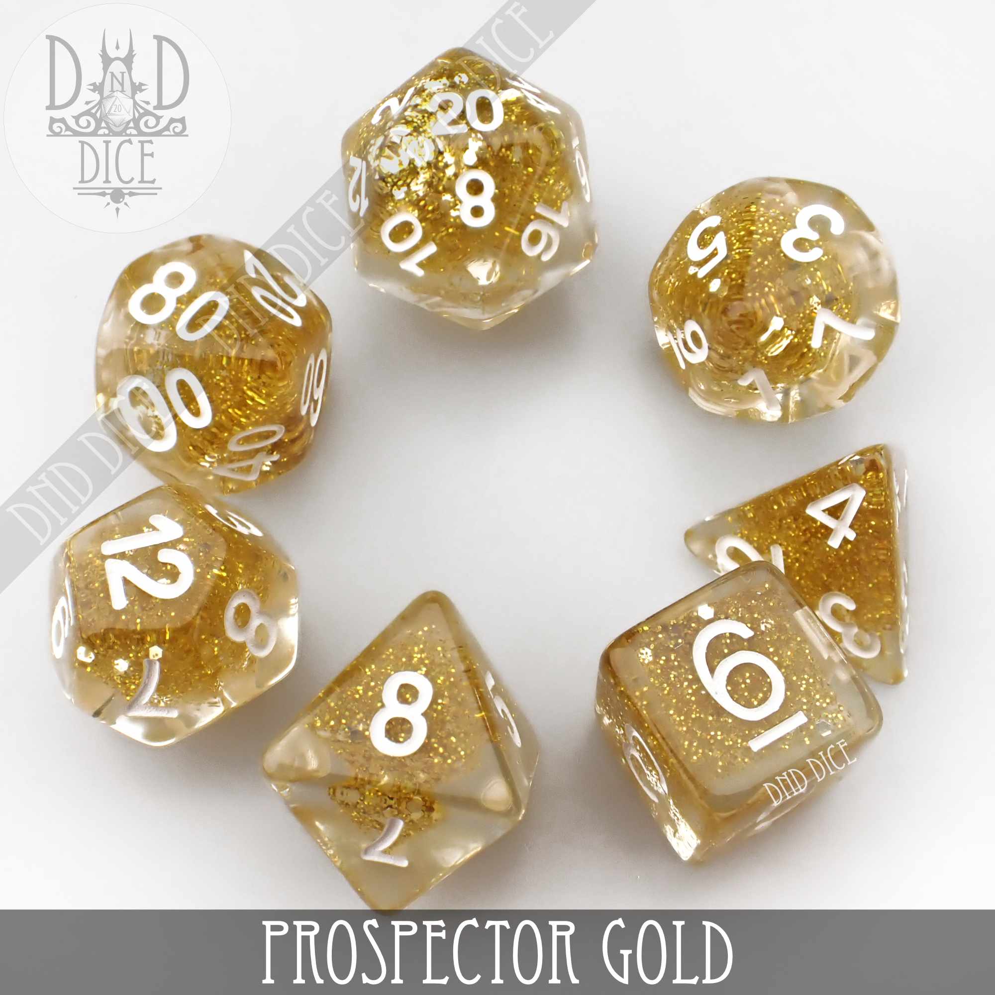 Prospector Gold Dice Set